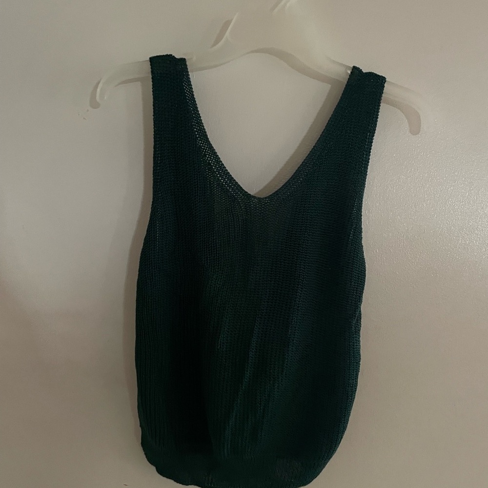 Elegant Green Sleeveless Top